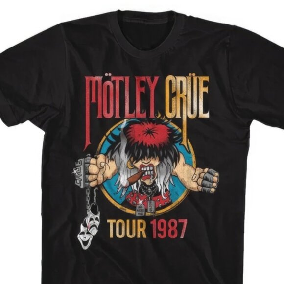 Vintage style Motley Crue Tour 1987 Black Shirts, Trendy Motley Crue Fan tee - Picture 2 of 4